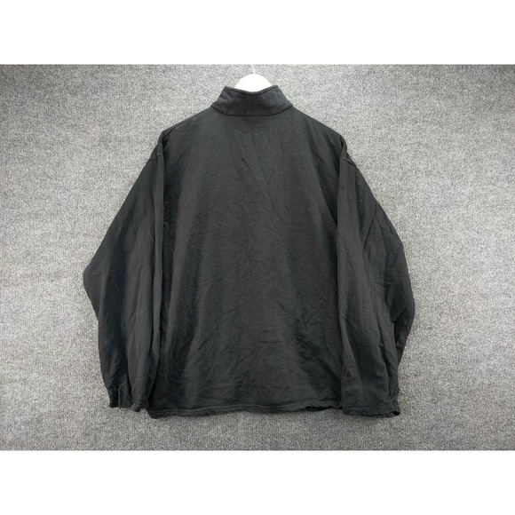 Mens 1/4 Zip Pullover Sweatshirt Embroidered Horse Racing Jockey 1904-2004 Black - Picture 2 of 10